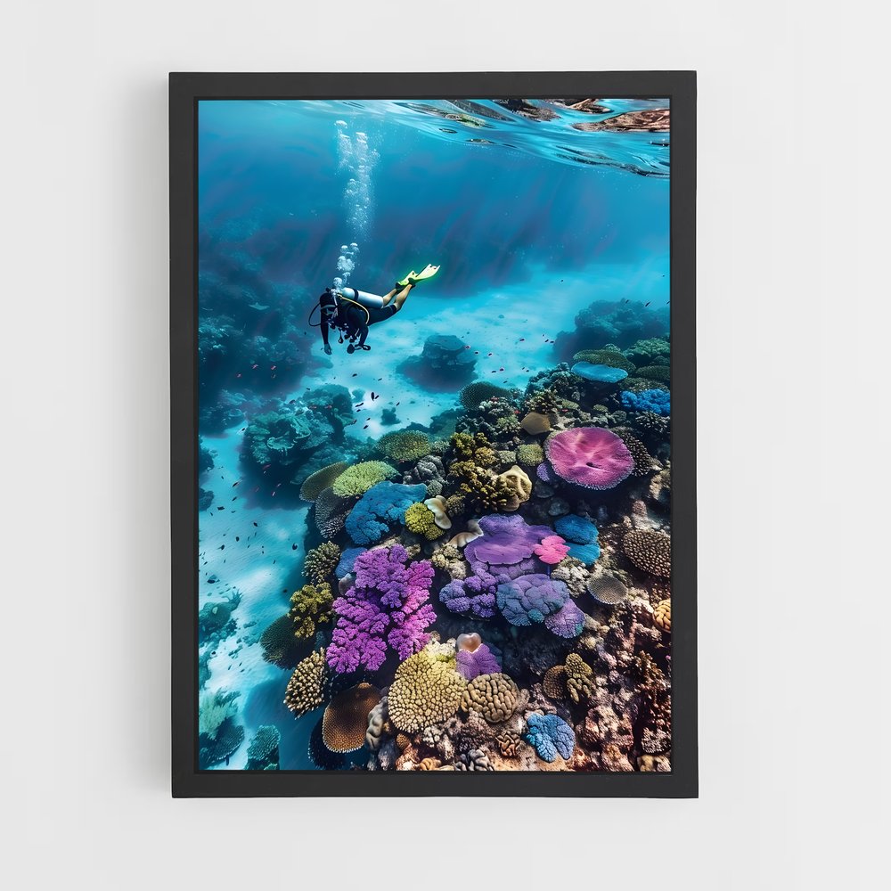 Poster Rêve sous la Mer – affiche Plongée sous-marine (vue 2)